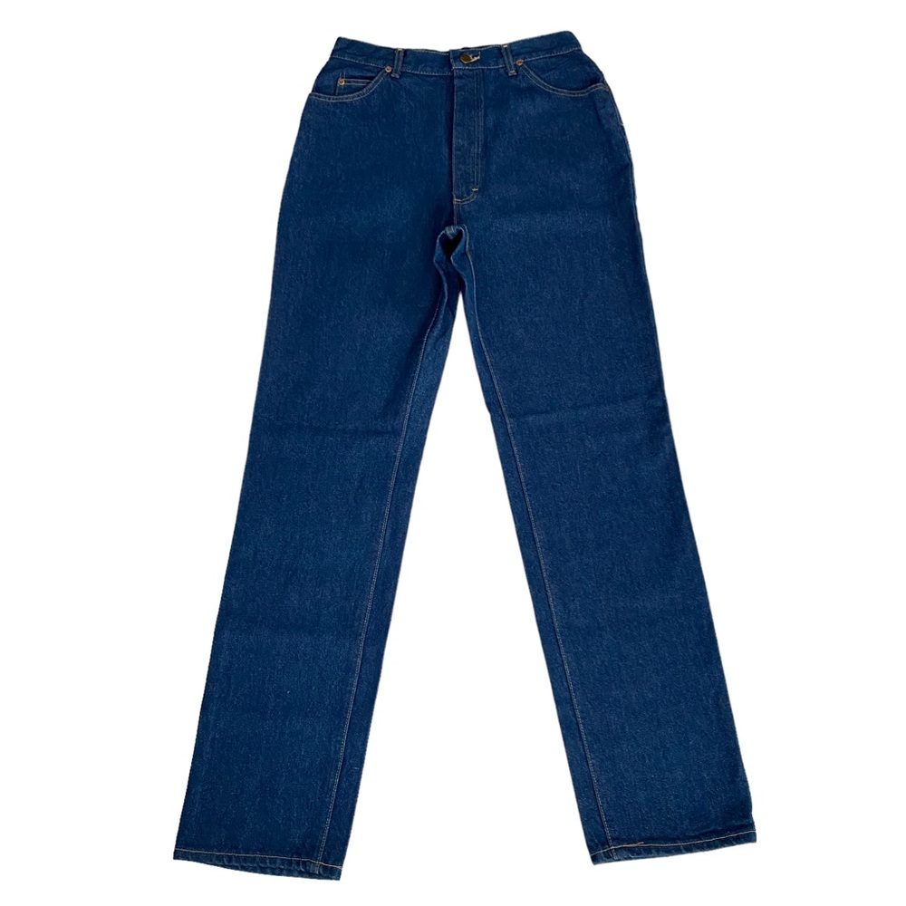 Vintage Lee High Rise Tapered Leg Mom Jeans Size 16 Long Made in USA Cotton - Picture 2 of 15